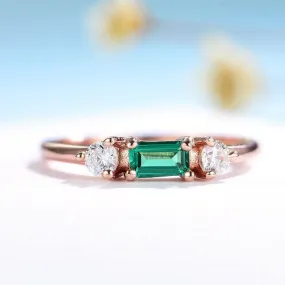 Emerald Gemstone Engagement Ring