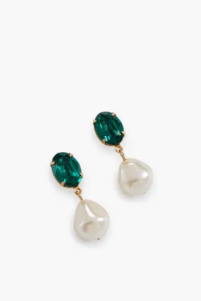 Emerald Tunis Pearl Drop Earrings