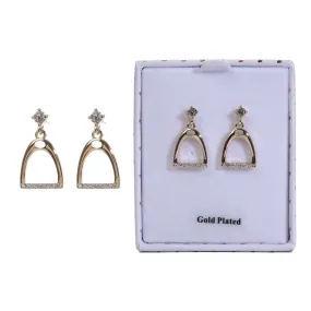 Equilibrium Equestrian Gold Plated Stirrup Earring