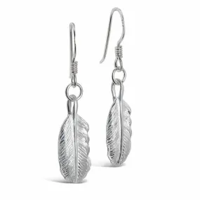 Feather Earrings | Silver