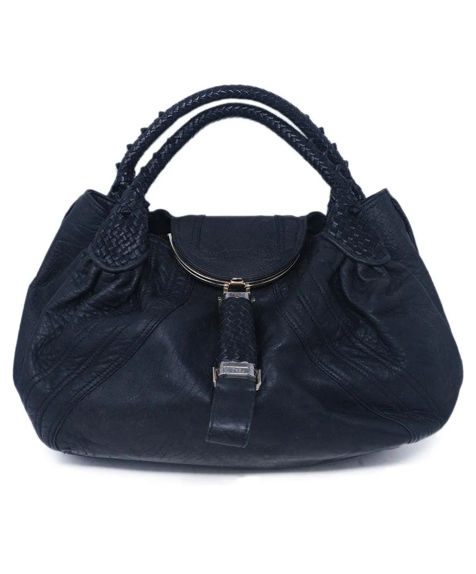 Fendi Black Leather Spy Bag