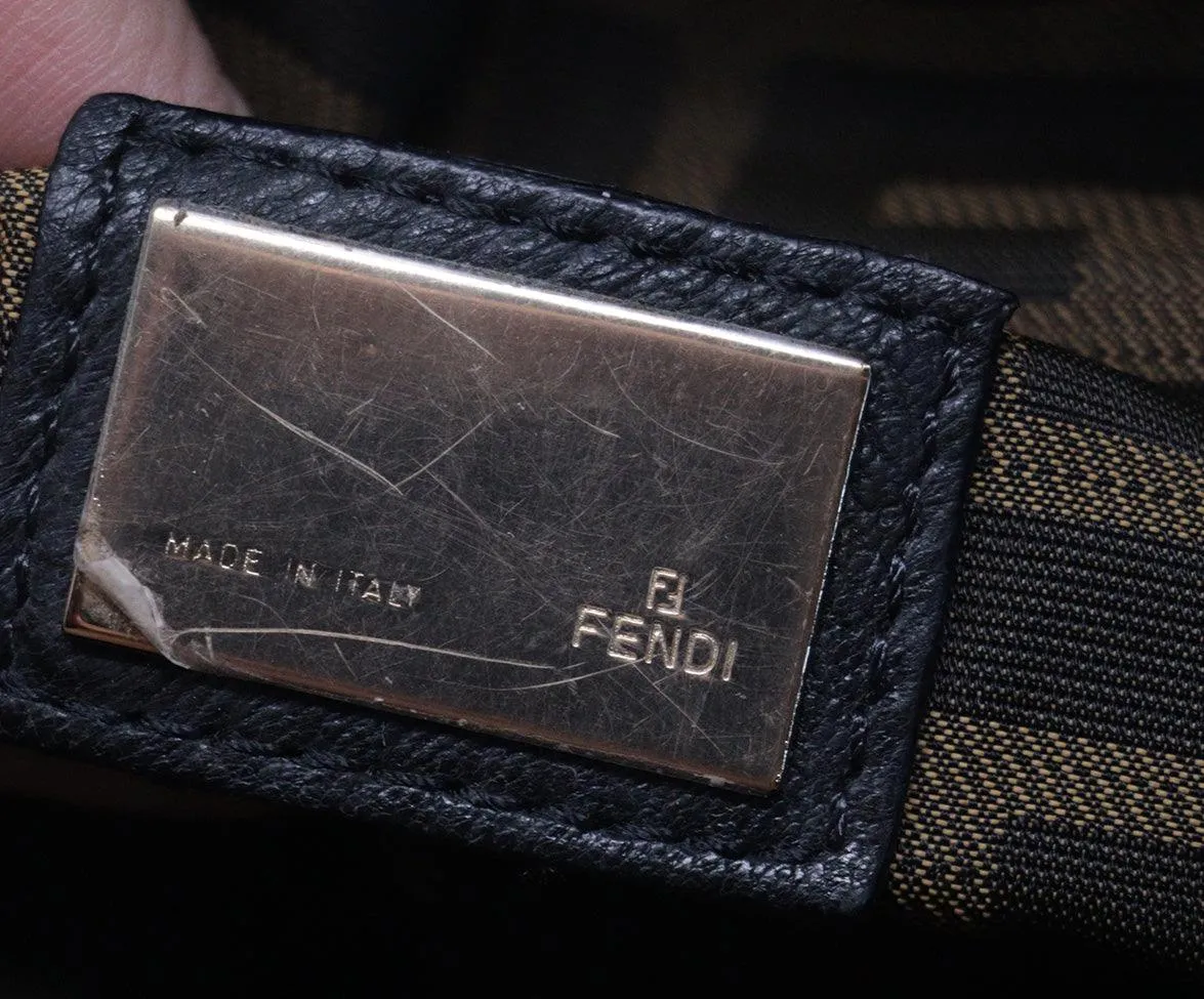 Fendi Black Leather Spy Bag