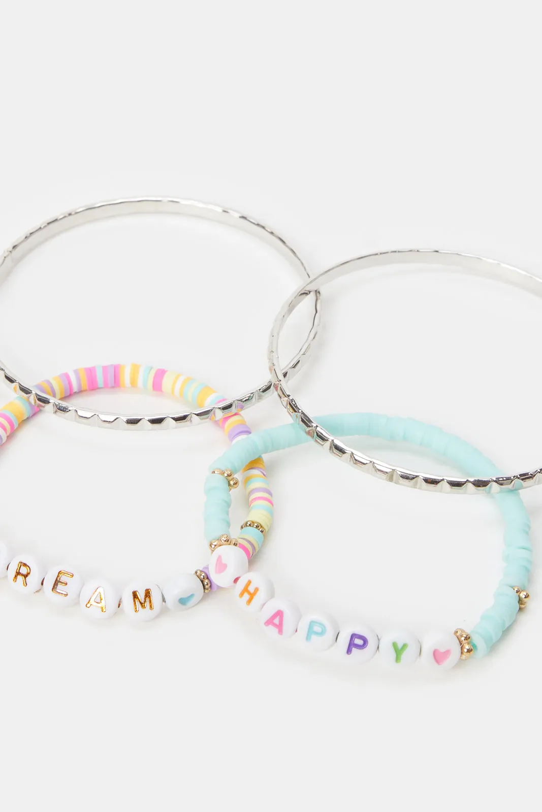 Girls Assorted Embellished Bracelet Set (4 Piece)