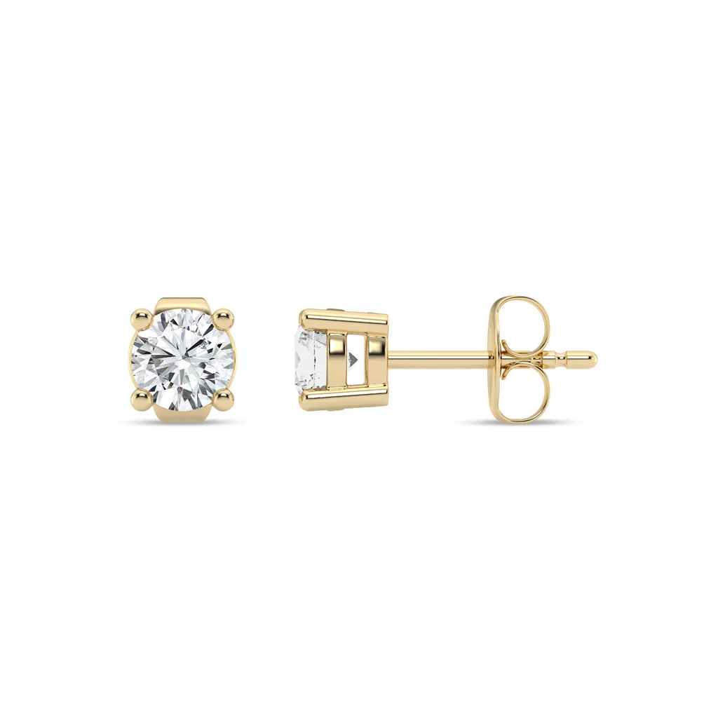 Half Carat Lab-Grown Diamond E-F VS1 Stud Earrings | 14K White Gold