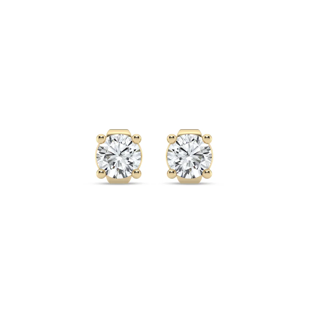 Half Carat Lab-Grown Diamond E-F VS1 Stud Earrings | 14K White Gold