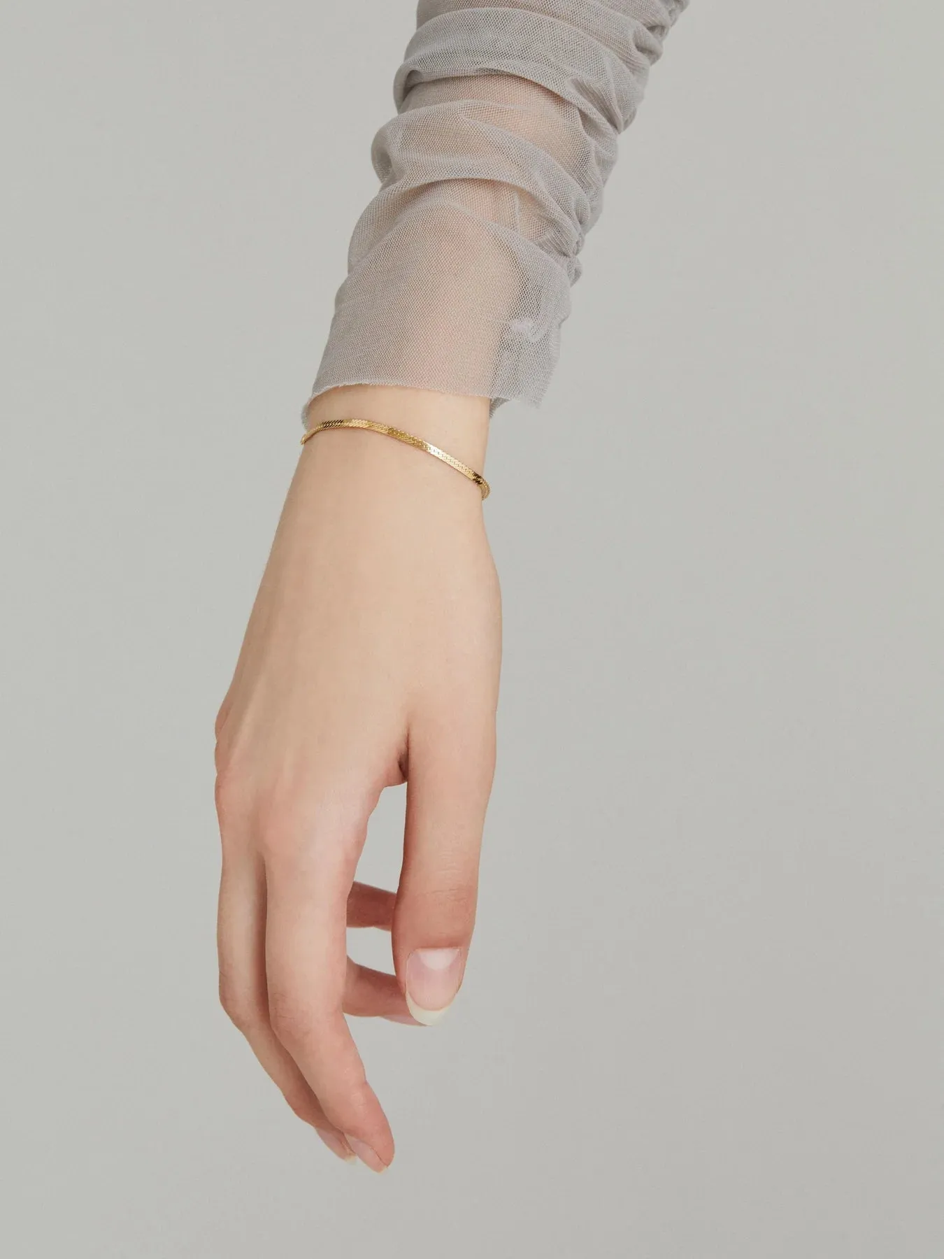 Herringbone chain bracelet