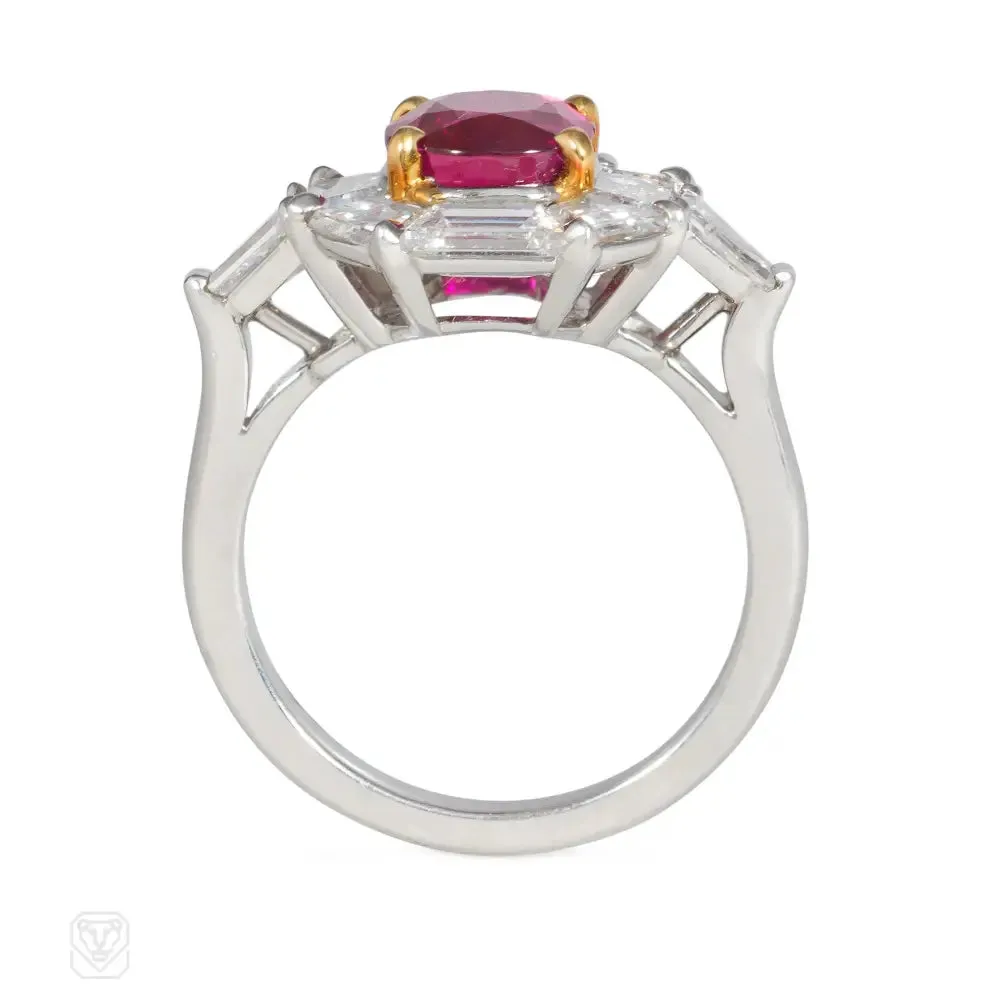 Highly important Carvin French Burmese Ruby ring
