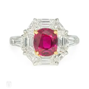 Highly important Carvin French Burmese Ruby ring