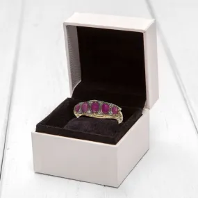 Jodi Maree Jewellery - Ruby And Diamond 9 Carat Gold Bridge Ring