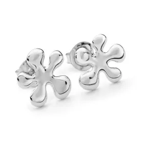 Large Splash Studs in Sterling Silver