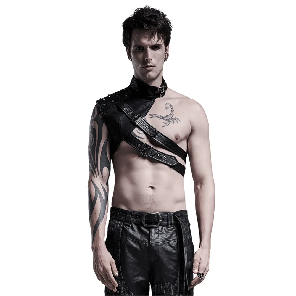 Leather Shoulder Harness for Edgy Streetwear