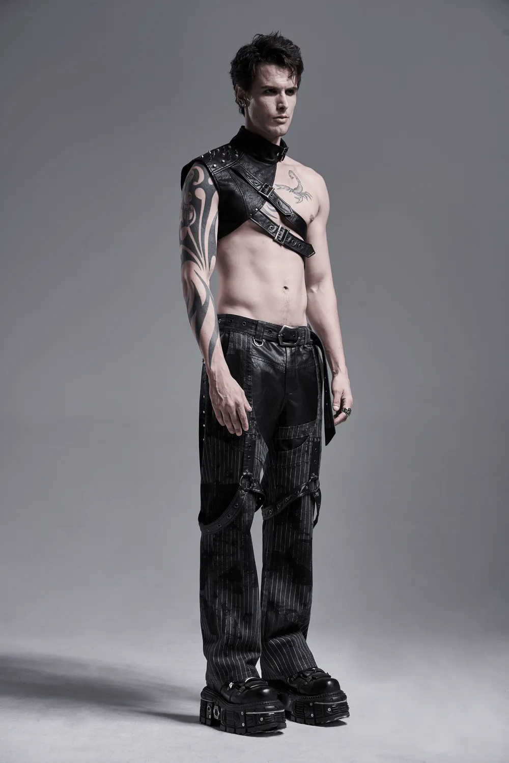Leather Shoulder Harness for Edgy Streetwear