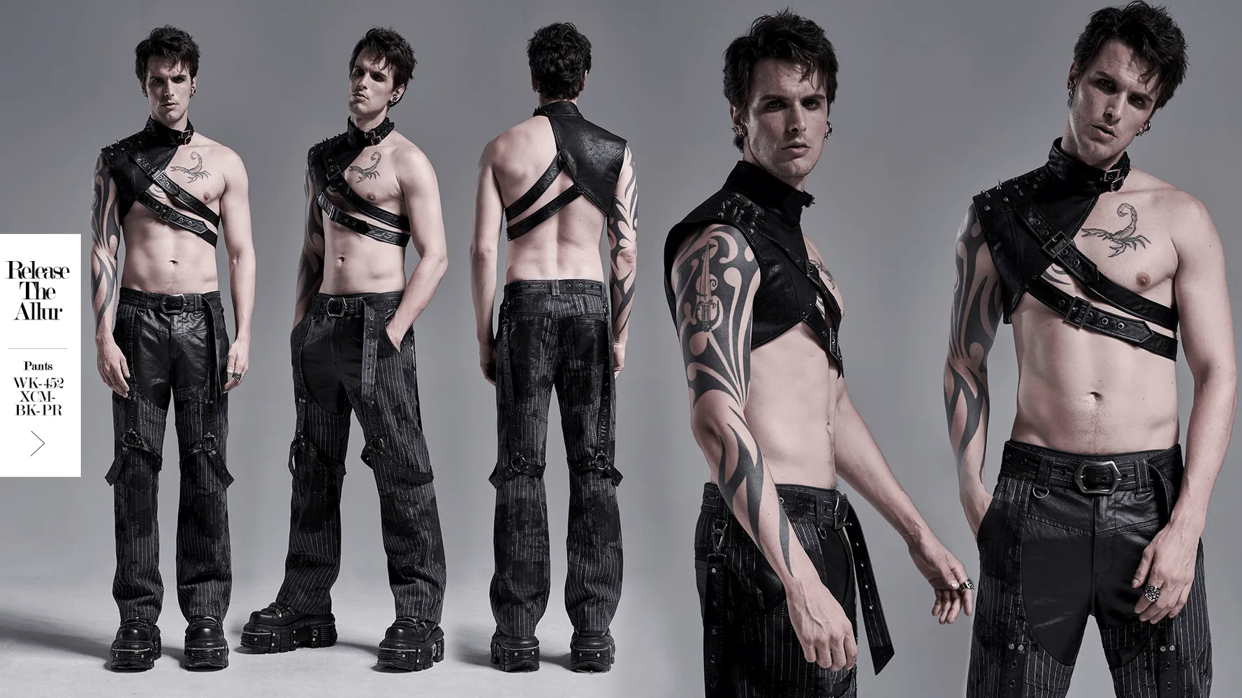 Leather Shoulder Harness for Edgy Streetwear