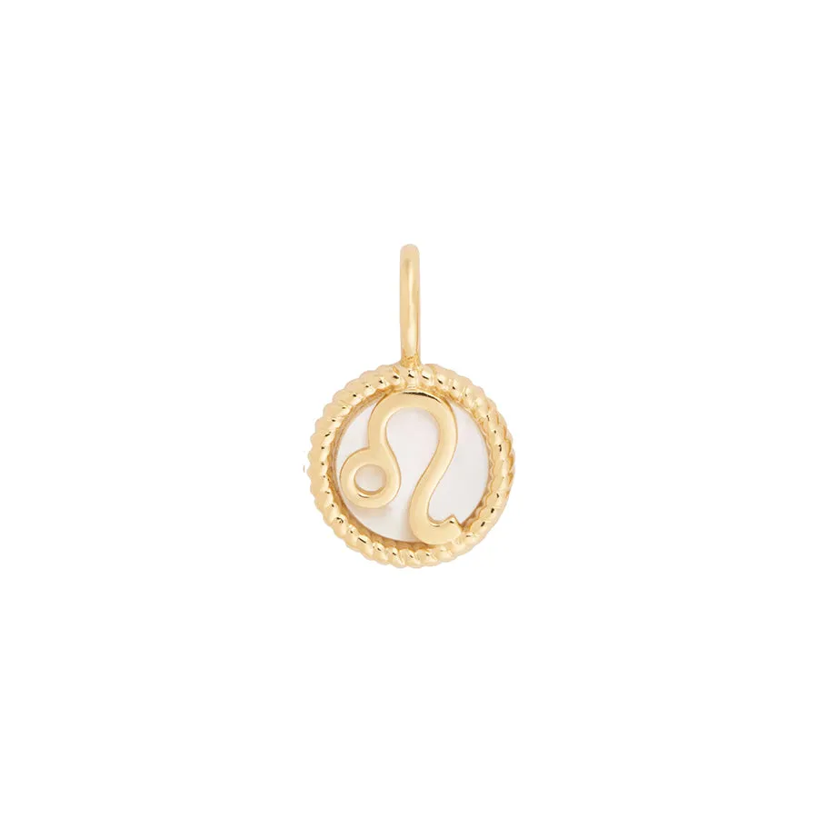 Leo Zodiac Mother of Pearl 14K Gold Vermeil Pendant