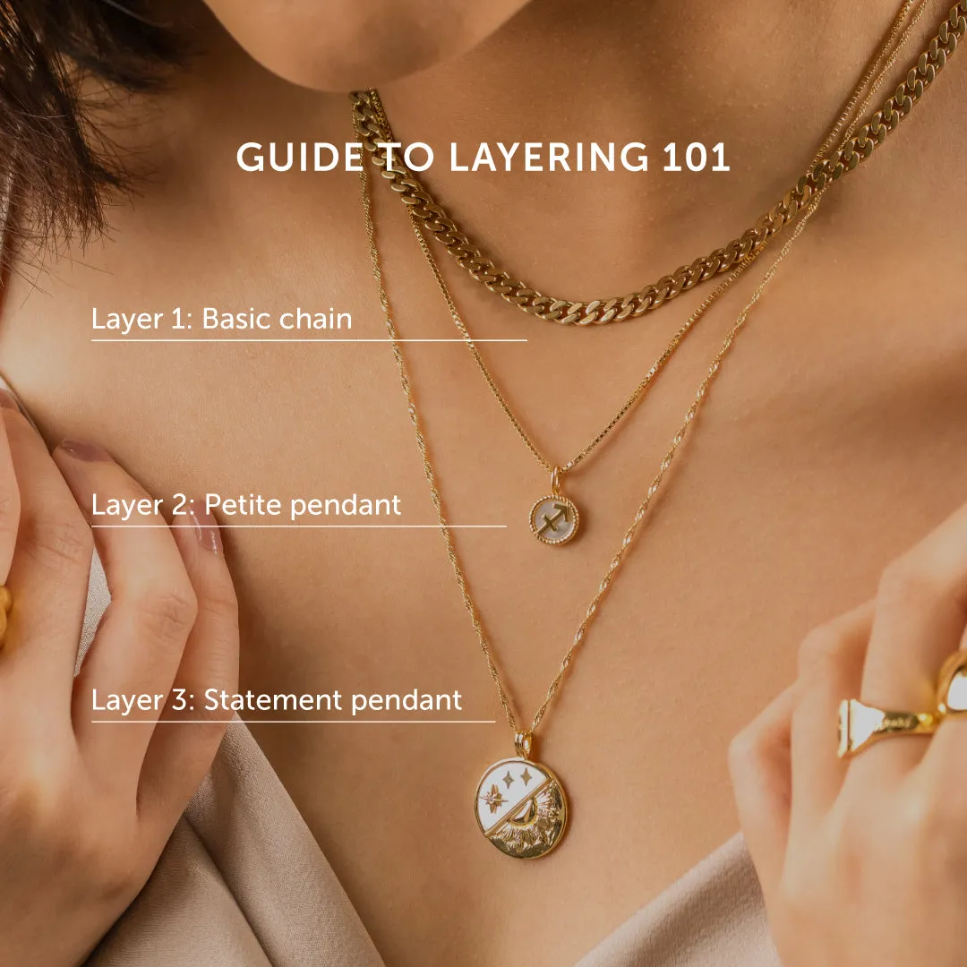 Leo Zodiac Mother of Pearl 14K Gold Vermeil Pendant