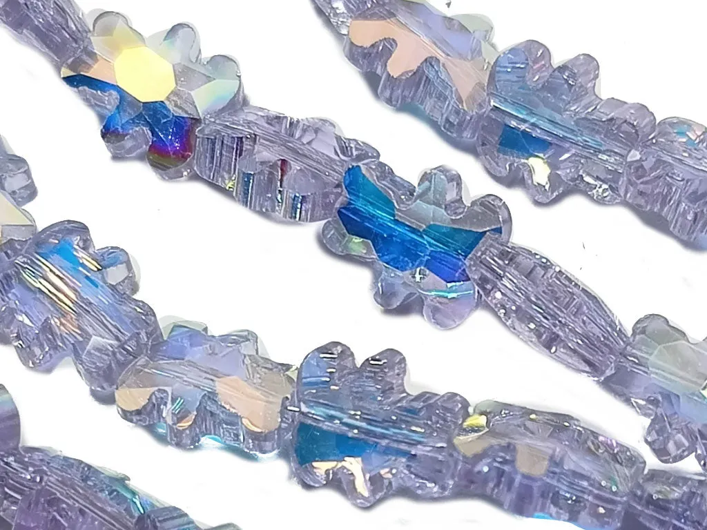 Light Purple Rainbow Teddy Shaped Designer Crystal Beads