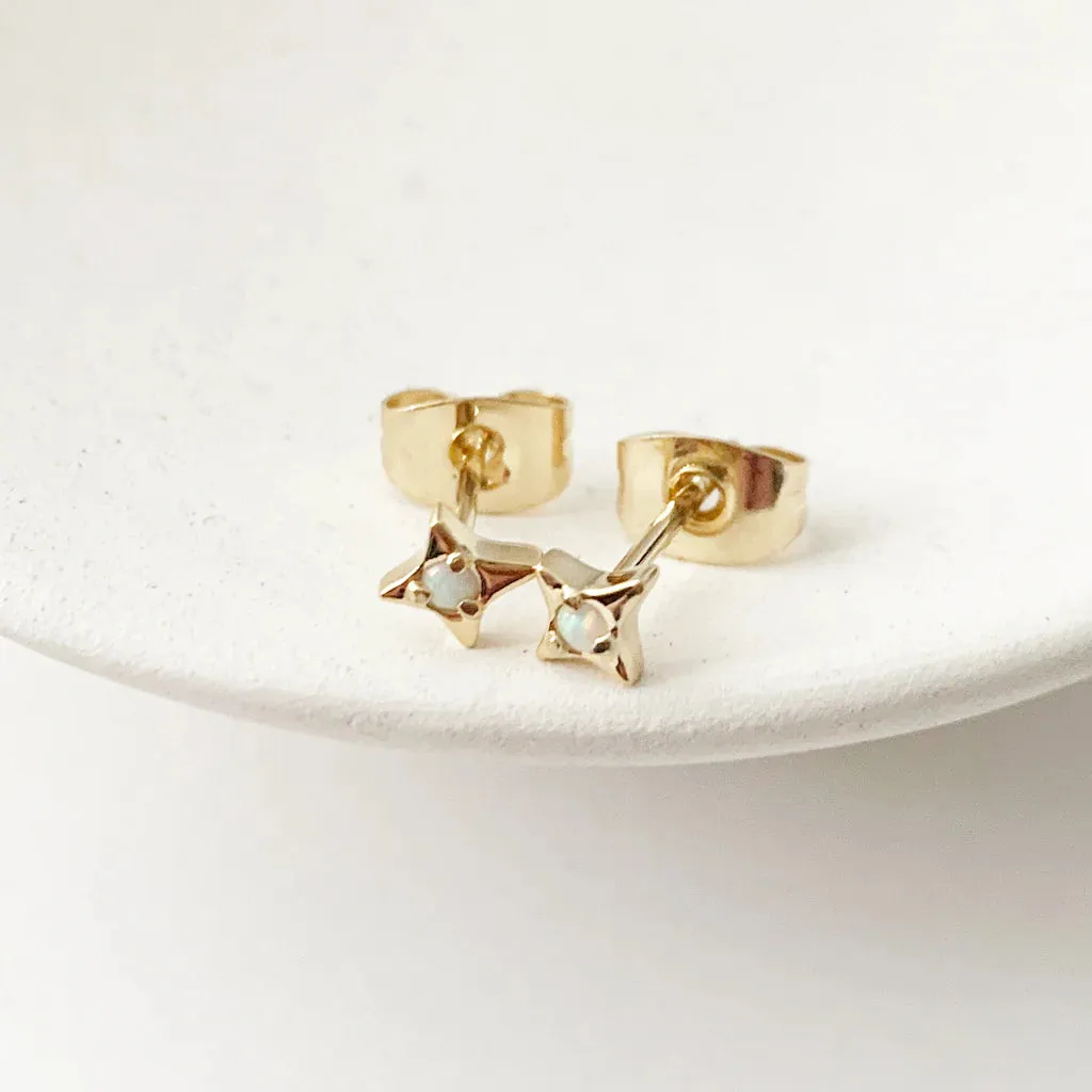 lucky origami star studs