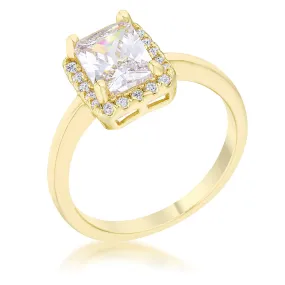 Mariane 2ct Radiant CZ Gold Engagement Ring | 2.5ct | 14k Gold