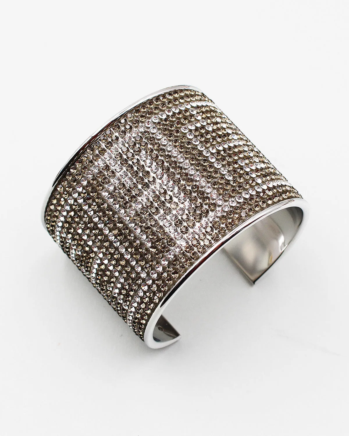 Modern Pattern Rhinestone Cuff Bracelet