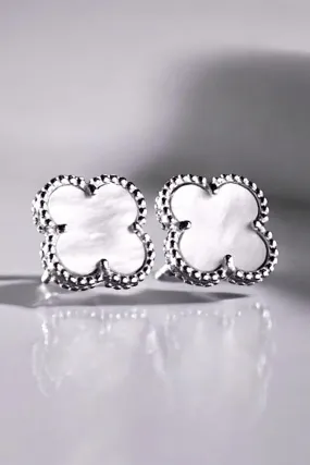 Mother-of-Pearl Clover Earrings