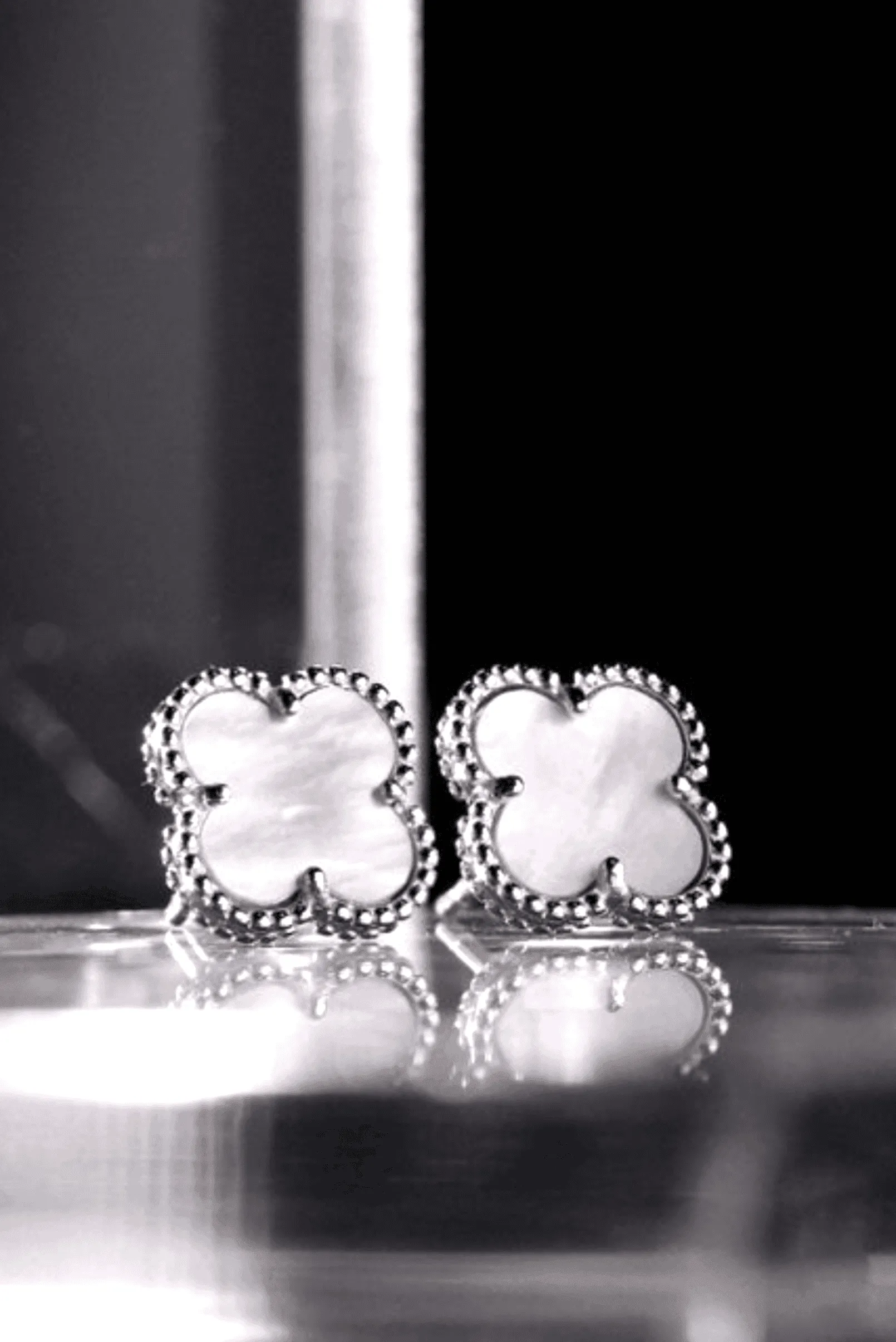 Mother-of-Pearl Clover Earrings