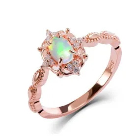 Natural Opal Gemstone Ring
