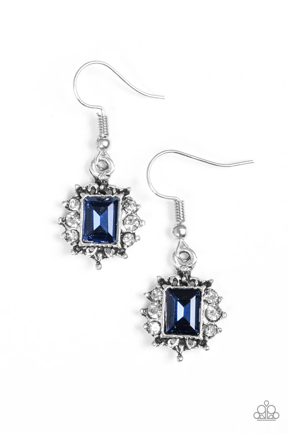 Open Door Jewelry - Cant Stop The REIGN - Blue Earrings - Paparazzi Accessories