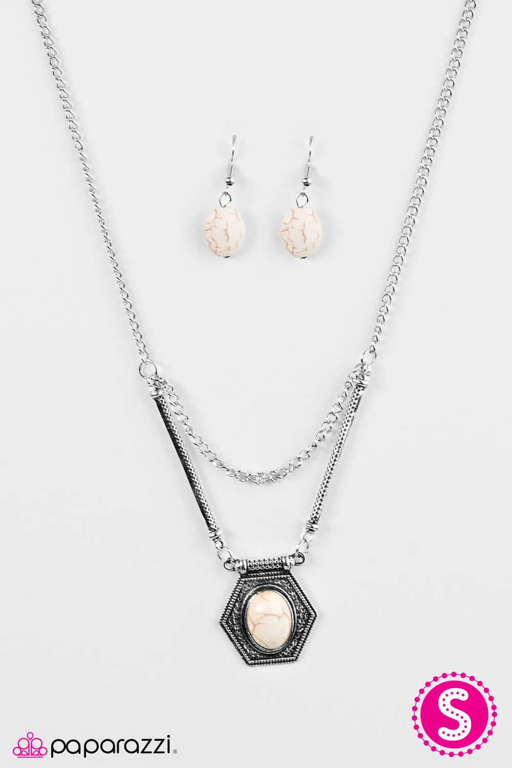 Open Door Jewelry - Desert Soul - White Necklace - Paparazzi Accessories