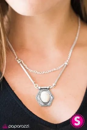 Open Door Jewelry - Desert Soul - White Necklace - Paparazzi Accessories