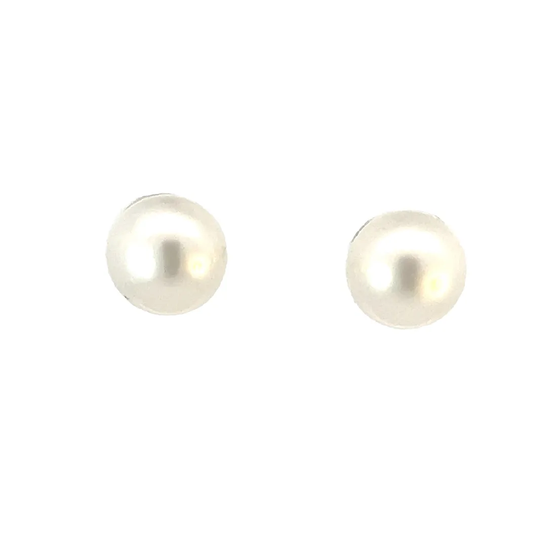 Pair of South Sea Pearls 8-9mm with 18kt White Gold studs