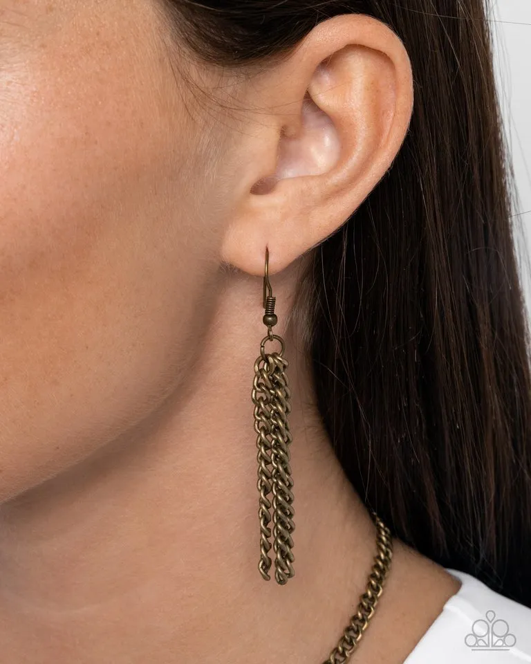 Paparazzi Necklace ~ Edgy Eagle - Brass
