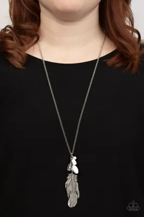 Paparazzi Necklace ~ Off the FLOCK - White