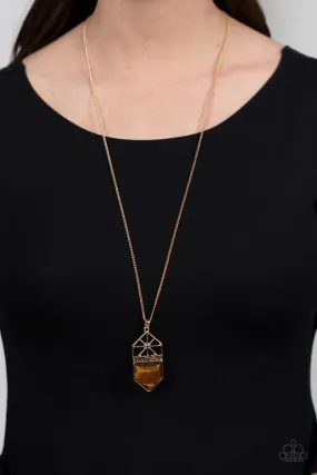 Paparazzi Necklace ~ Trailblazing Talisman - Brown
