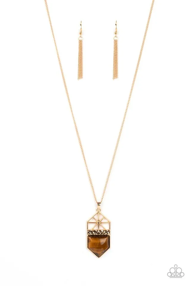 Paparazzi Necklace ~ Trailblazing Talisman - Brown
