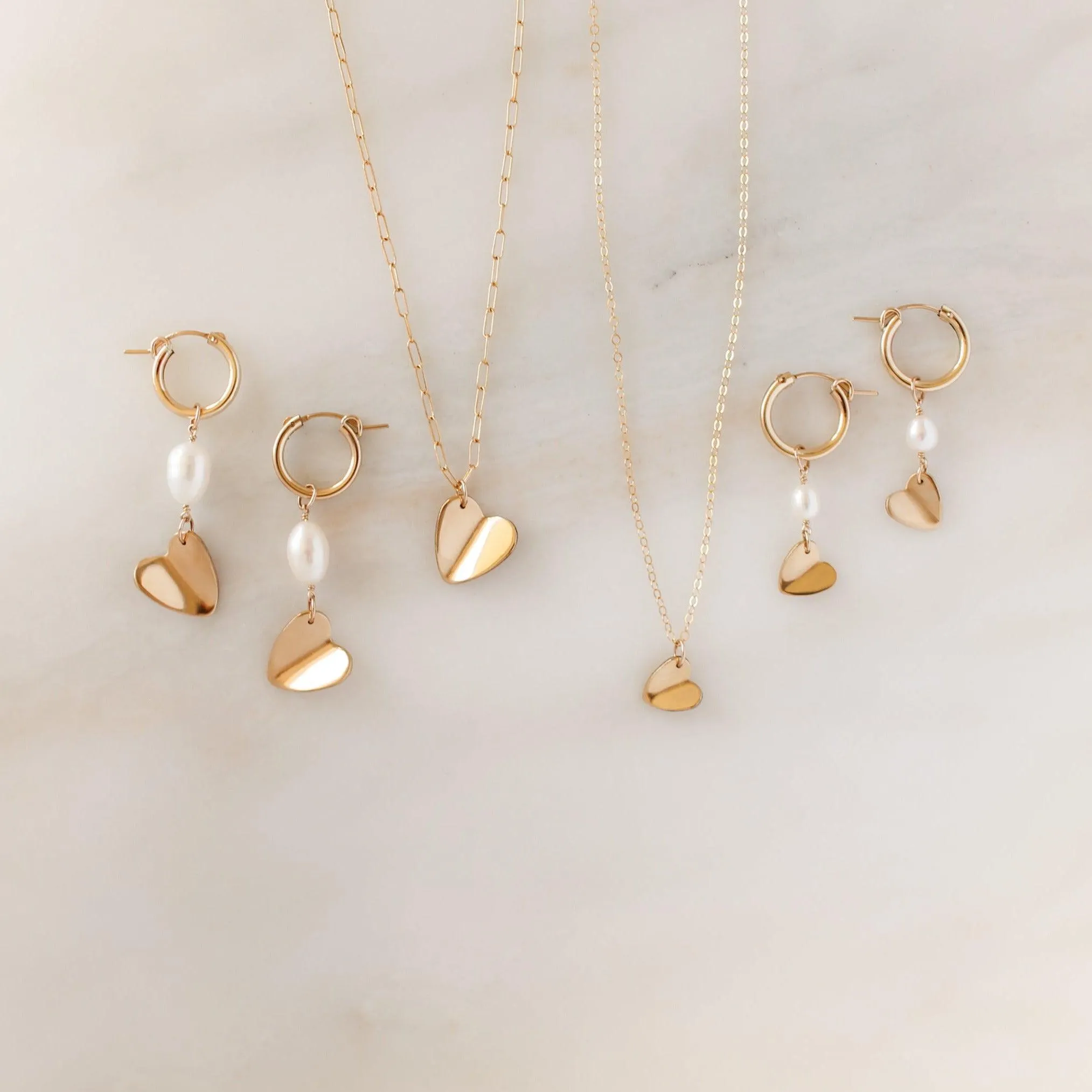 Paper Heart Hoop Earrings