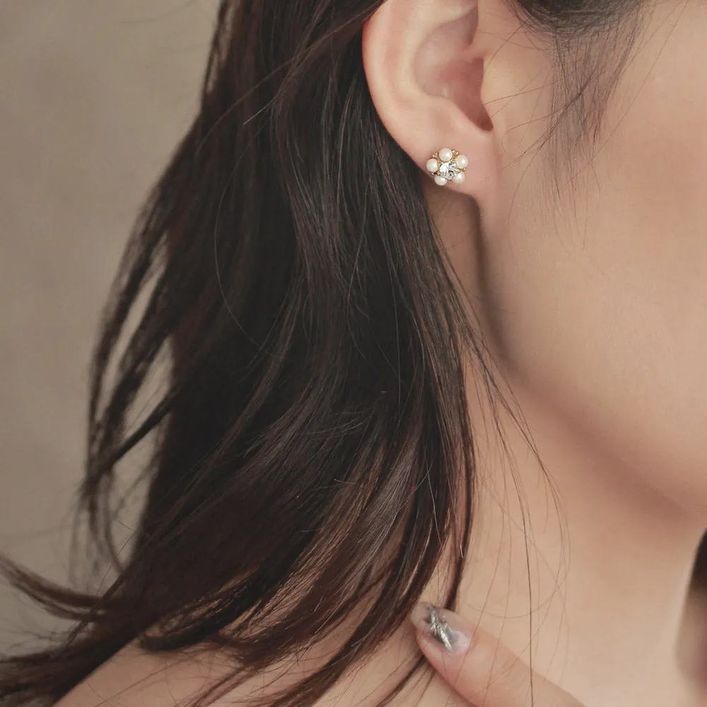 Pearl and Stone Pave Studs