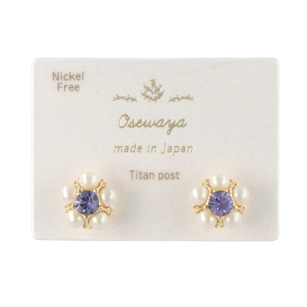 Pearl and Stone Pave Studs