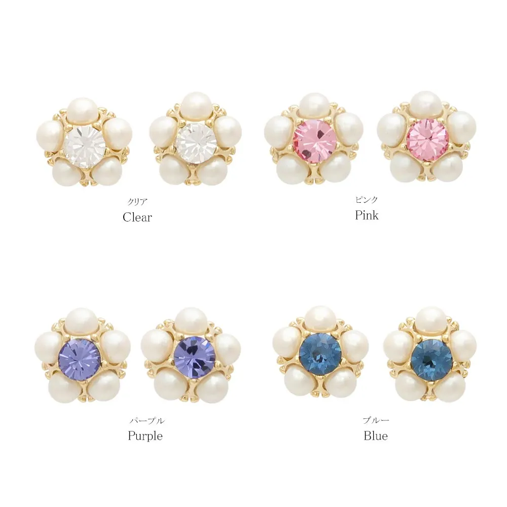 Pearl and Stone Pave Studs
