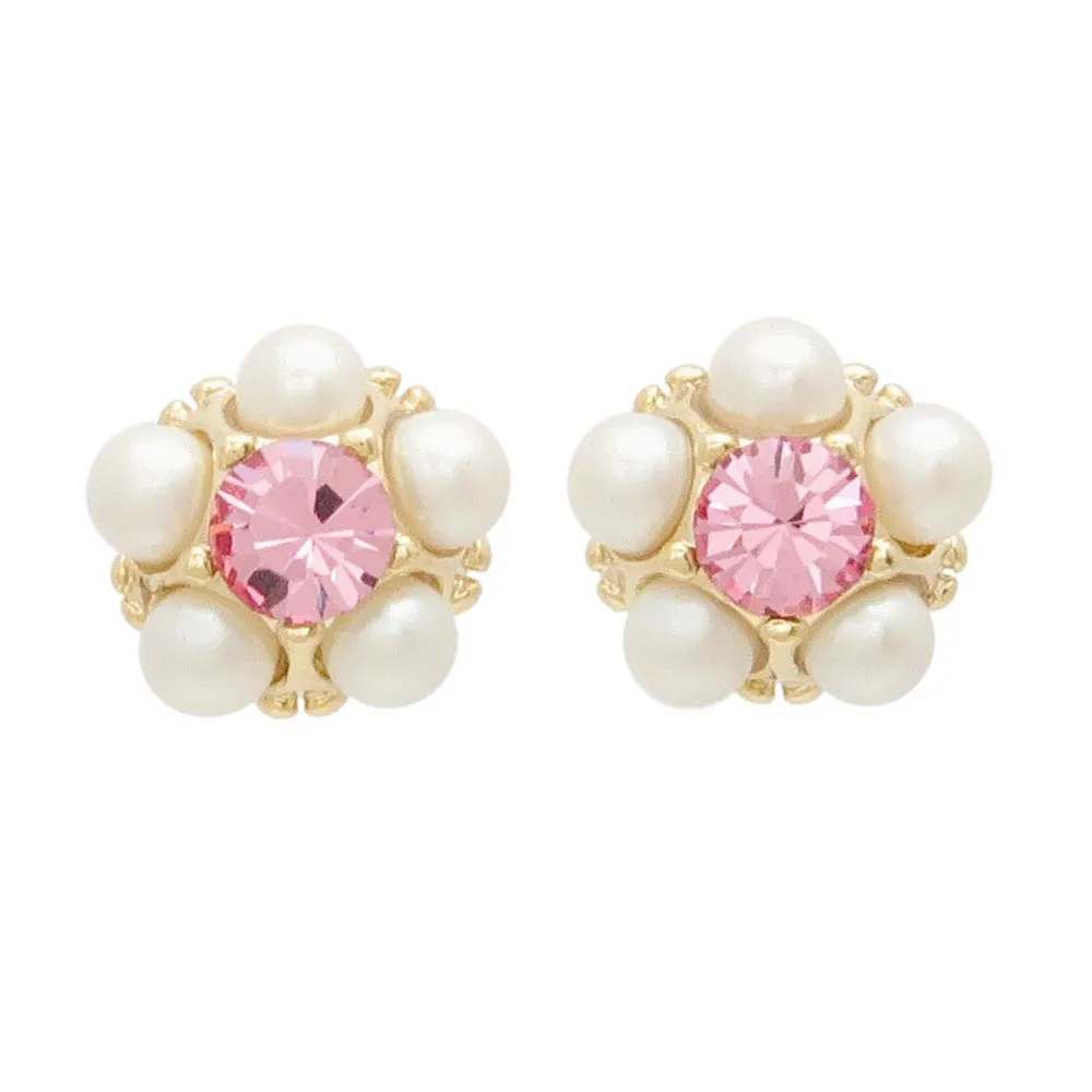 Pearl and Stone Pave Studs
