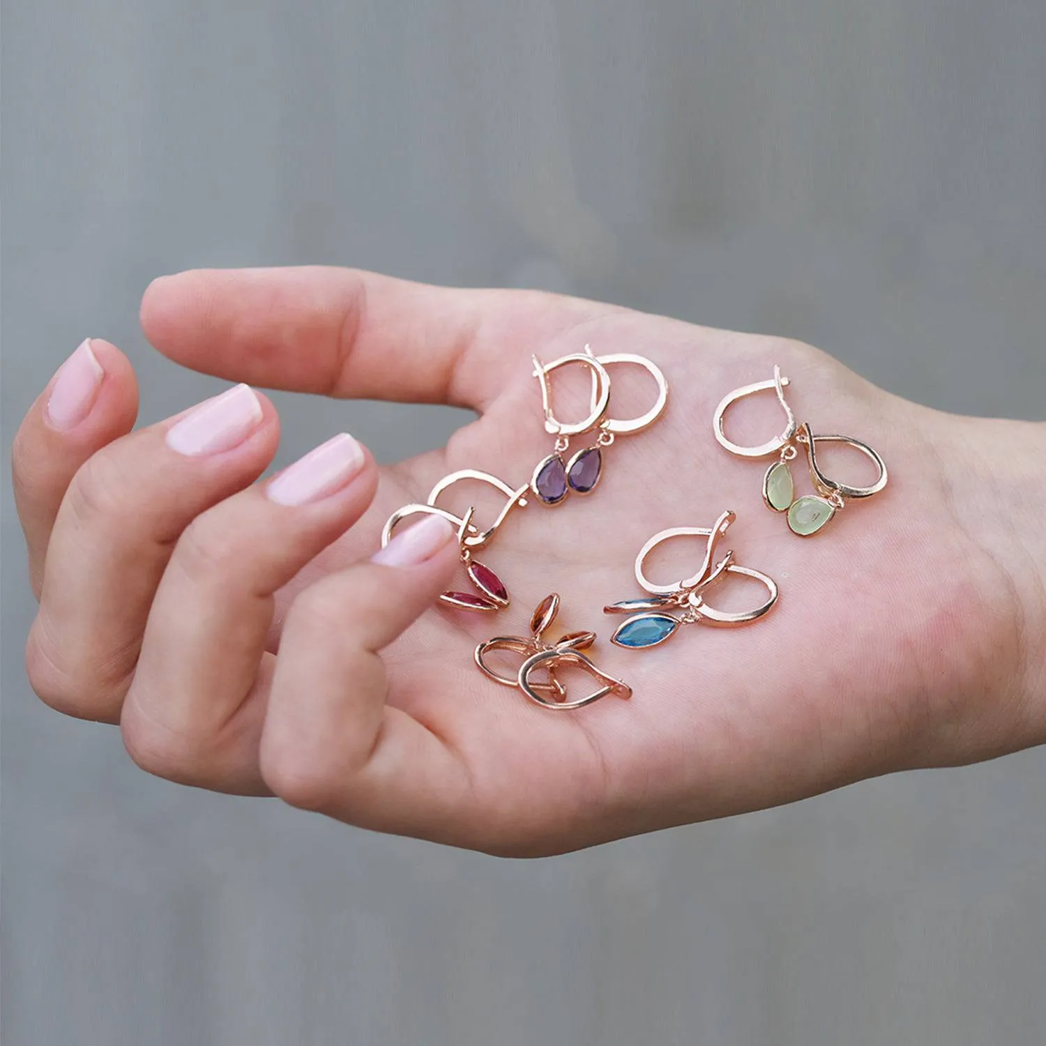 Pisa Mini Teardrop Earrings Gold Peridot