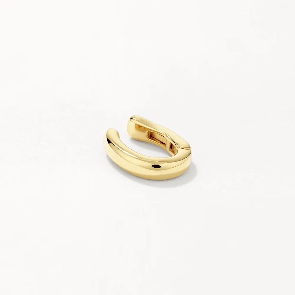 Plain Bar Hinge Ear Cuff Set in Gold