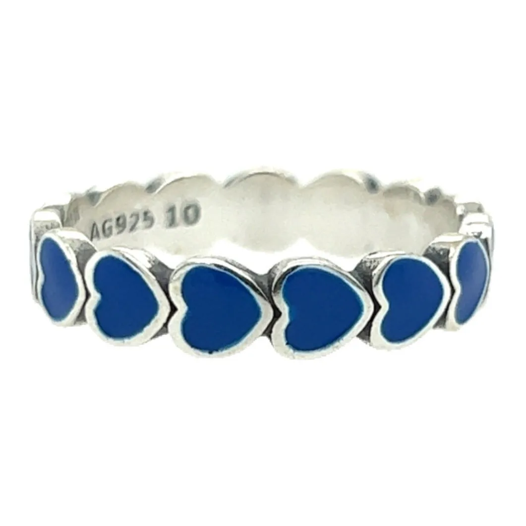 R664 Blue Heart Ring