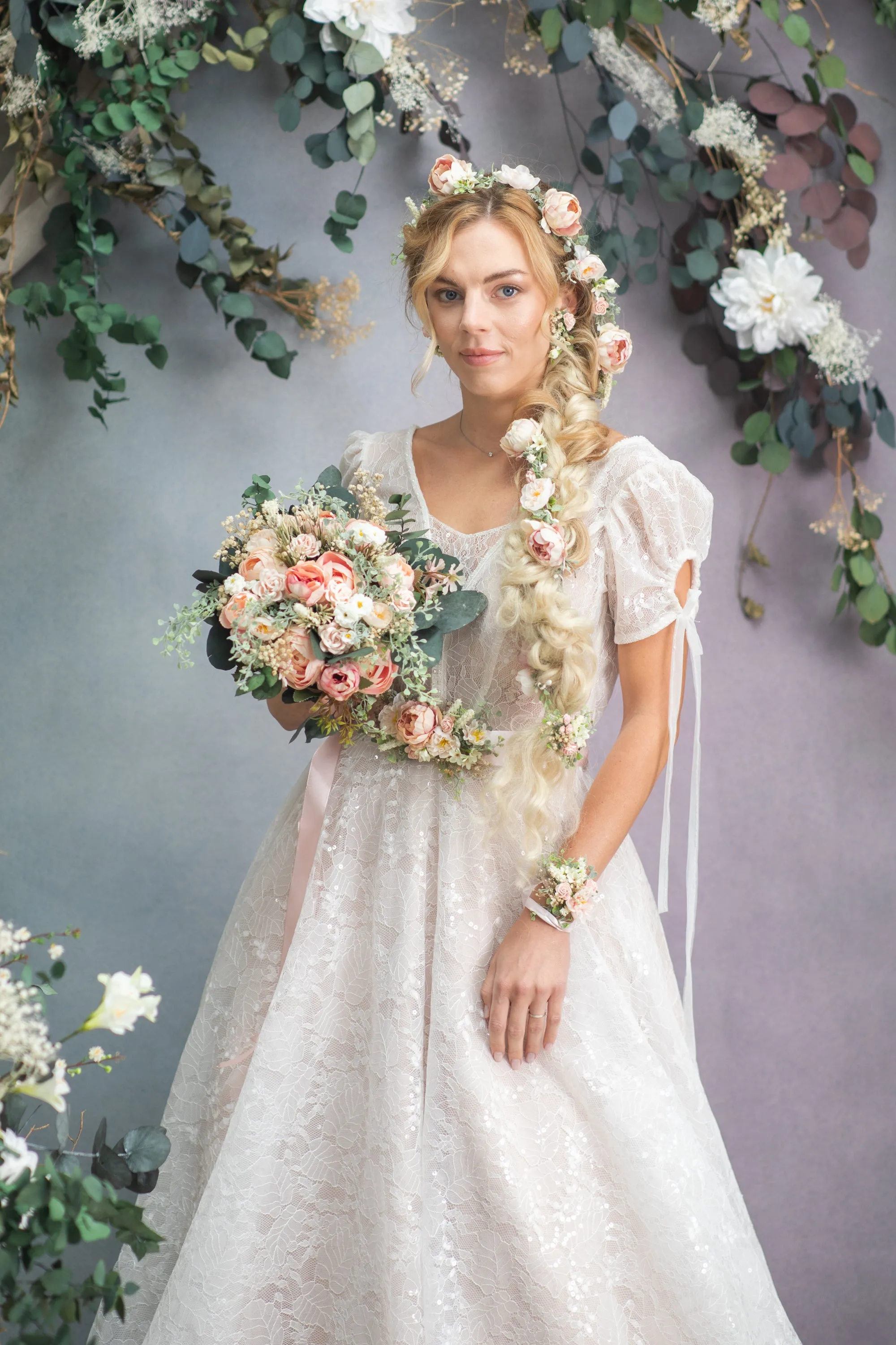 Romantic flower bridal bouquet