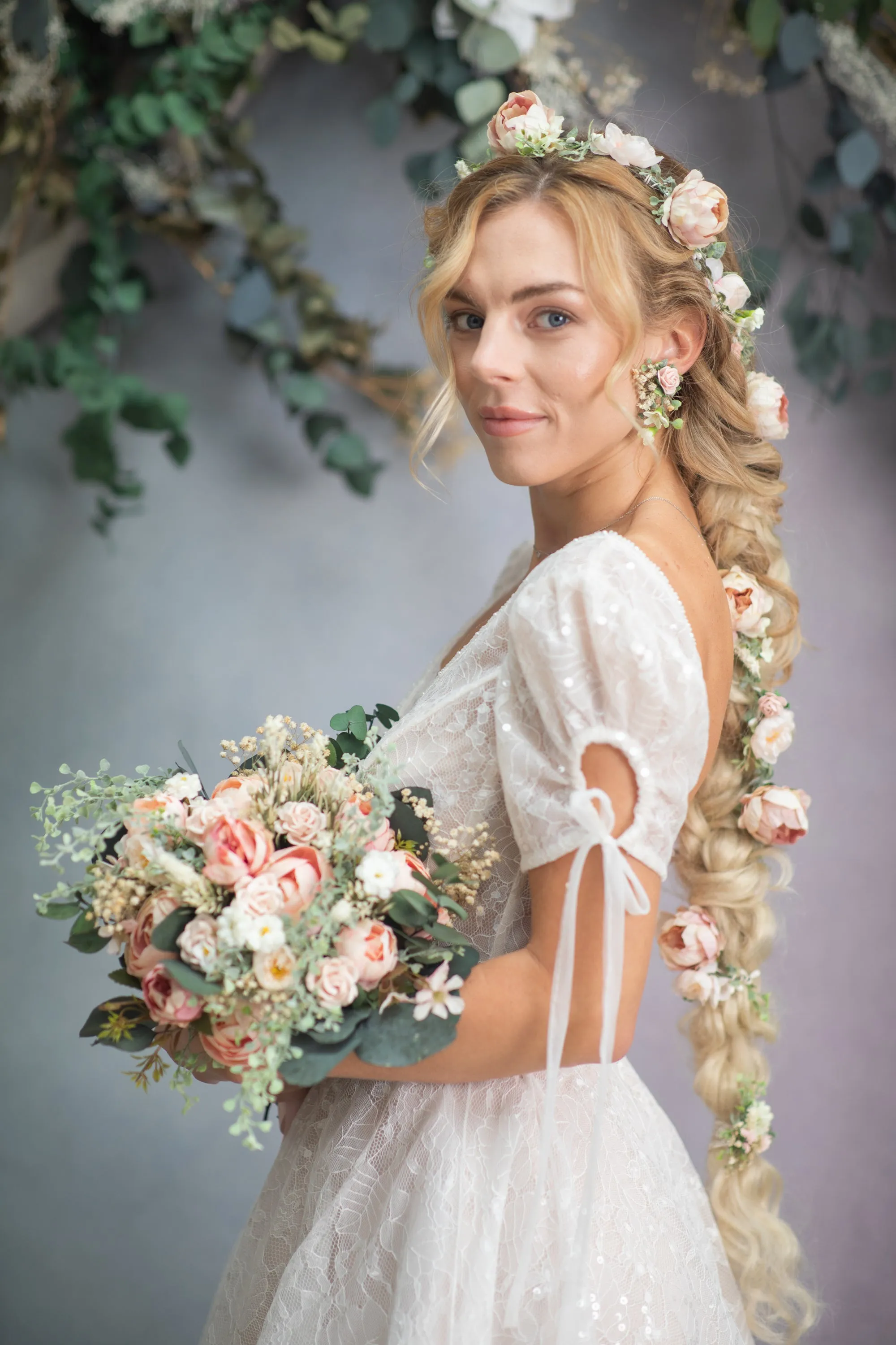 Romantic flower bridal bouquet