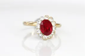 RUBY RING, Cubic Zirconia Ring