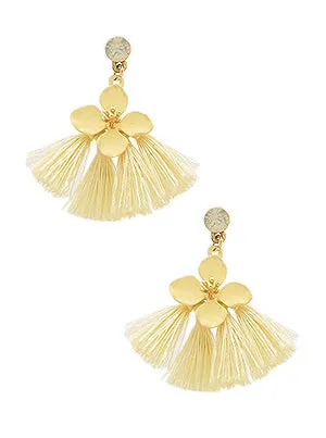 Shayne Thread Tassel Floral Earrings