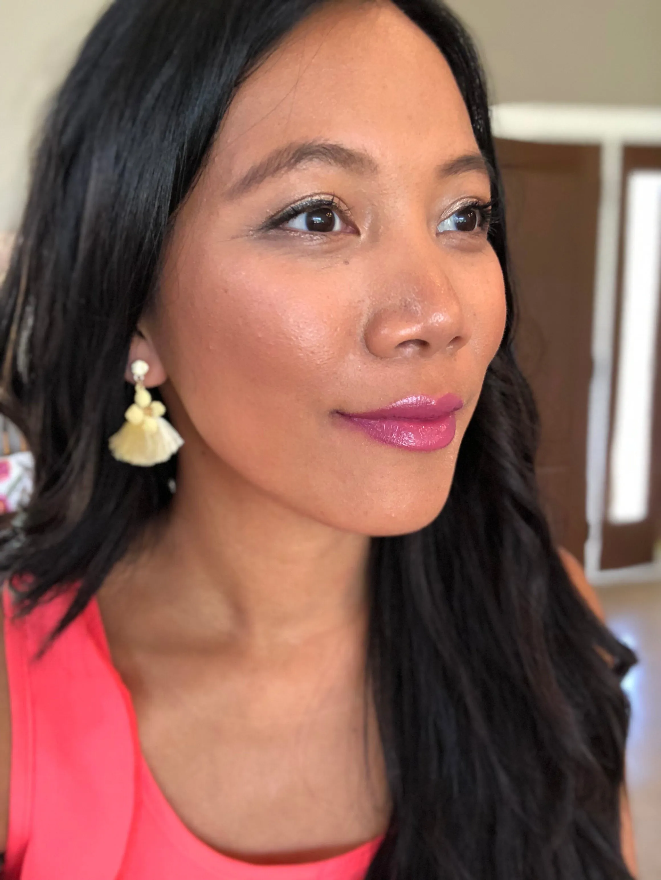 Shayne Thread Tassel Floral Earrings