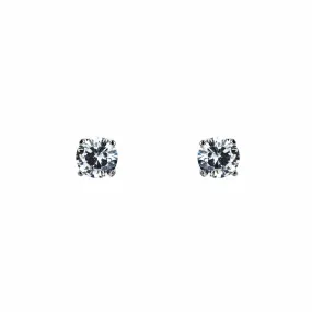 Sirius - Brilliant Cut Stud Sterling Silver Earrings