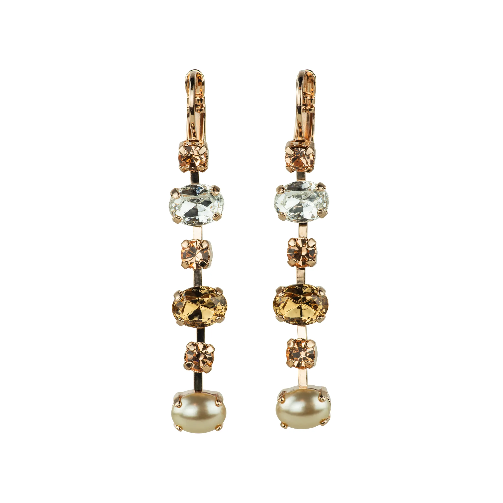 Small Oval and Round Leverback Earrings "Barbados" *Preorder*