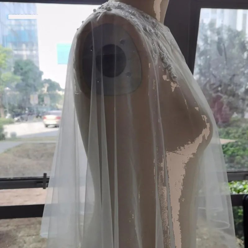 Soft Tulle Lace Wedding Bridal Shoulder Shawl